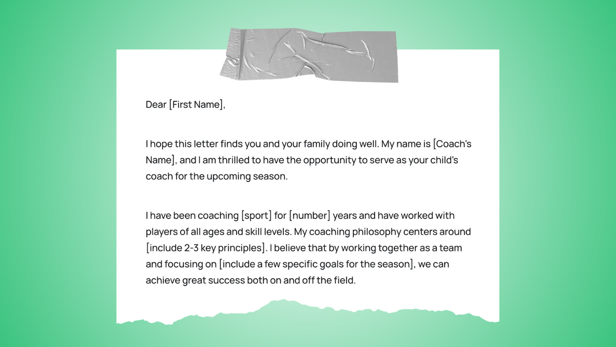 Crafting a Memorable Coach Introduction Letter to Parents